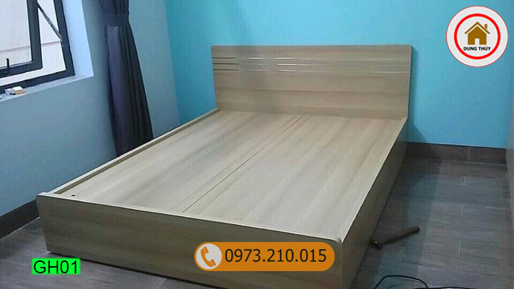 giường hộp gỗ sồi Nga GH01