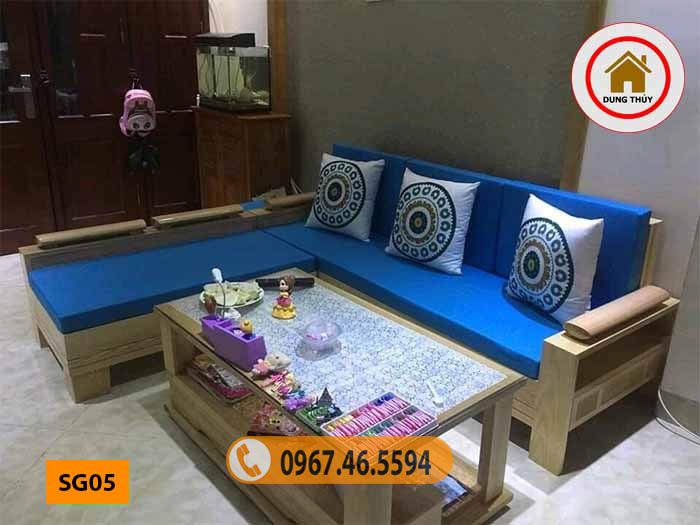 sofa góc trứng cho phòng khách nhỏ SG05