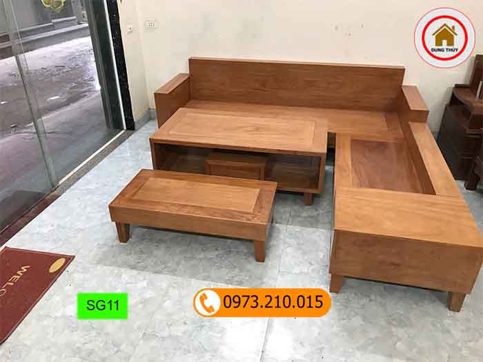 sofa hộp gỗ gõ SG11