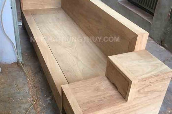 Bộ ghế sofa hộp 3 ngăn kéo gỗ hương xám SG24