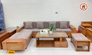sofa ngăn kéo vát gỗ sồi SG22 xịn