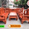 Bộ bàn ghế Tần Thủy Hoàng tay 12 gỗ hương đá GT25