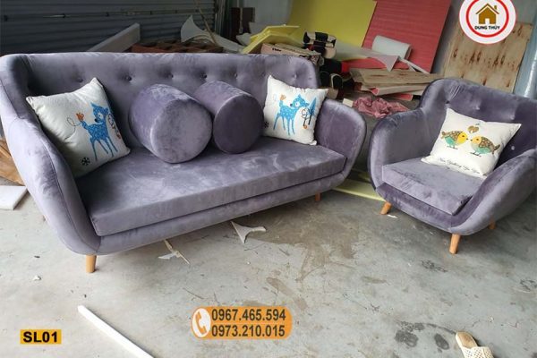 Ghế salon sofa văng thuyền đơn giản SL01