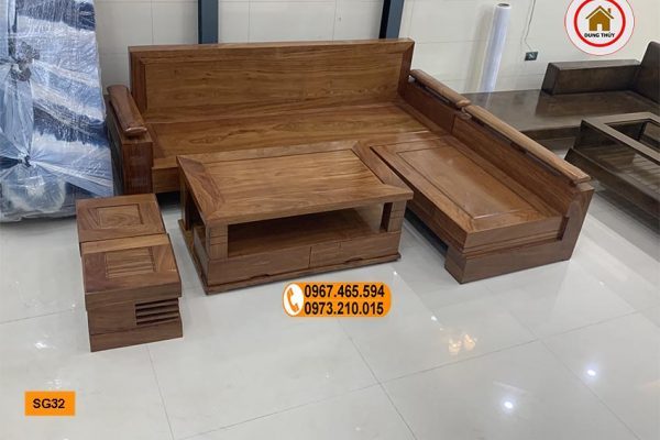 sofa góc trứng gỗ sồi SG32 đẹp