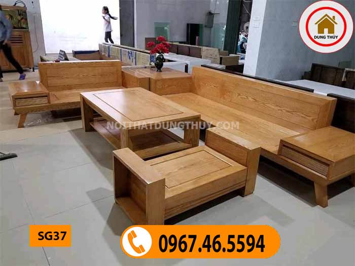 bàn ghế phòng khách gỗ tự nhiên SG37