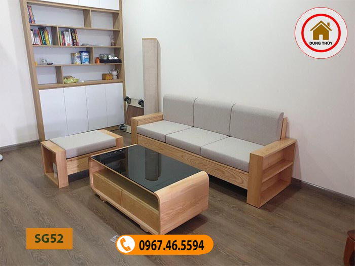 bàn ghế gỗ phòng khách đơn giản mà đẹp SG52