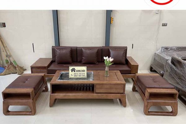 Bộ ghế sofa văng chân quỳ gỗ sồi Nga SG61v ddinh