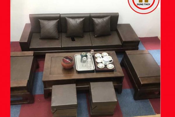 Bộ ghế sofa văng chân quỳ gỗ sồi Nga SG61v