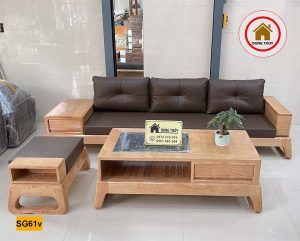 sofa văng chân quỳ SG61v tự nhiên