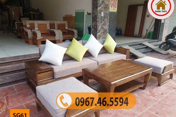 bàn ghế sofa gỗ tự nhiên giá rẻ SG61