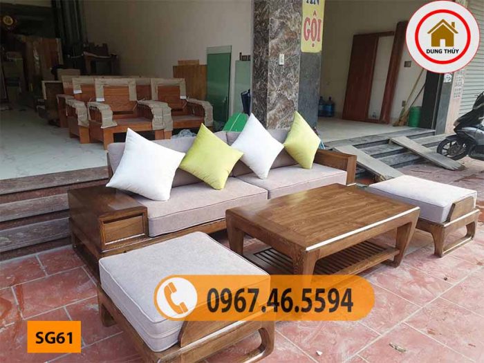 bàn ghế sofa gỗ tự nhiên giá rẻ SG61