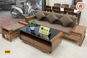 sofa 3 món gỗ sồi Nga SG61