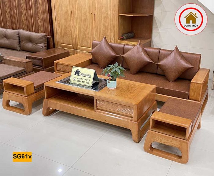 sofa văng gỗ sồi Nga SG61v