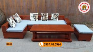 sofa nguyên khối gỗ xoan đào SG66