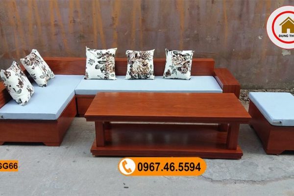 sofa nguyên khối gỗ xoan đào SG66