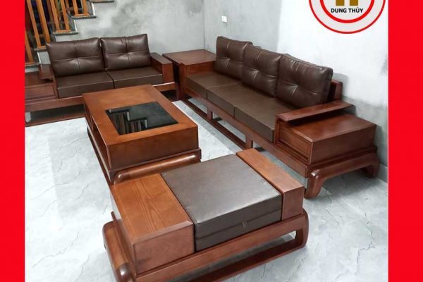 Bộ ghế sofa 2 văng hình đùi gà gỗ sồi Nga SG68