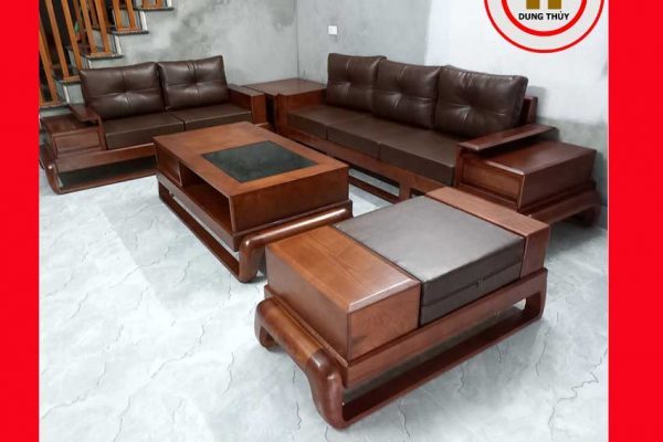 Bộ ghế sofa 2 văng hình đùi gà gỗ sồi Nga SG68