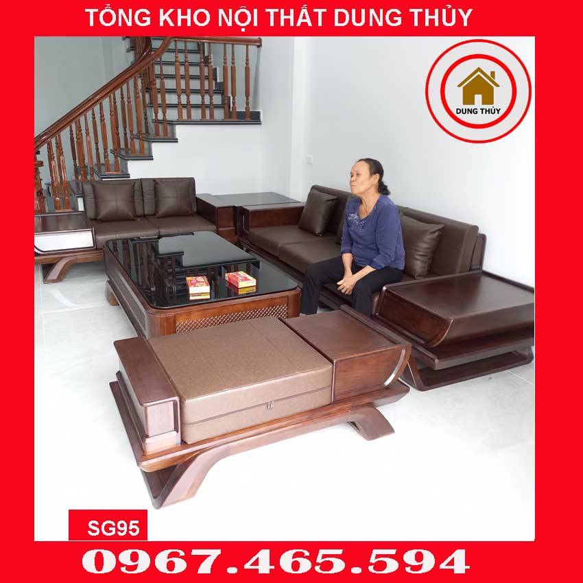 bàn ghế sofa gỗ phòng khách tỉnh Ninh Bình