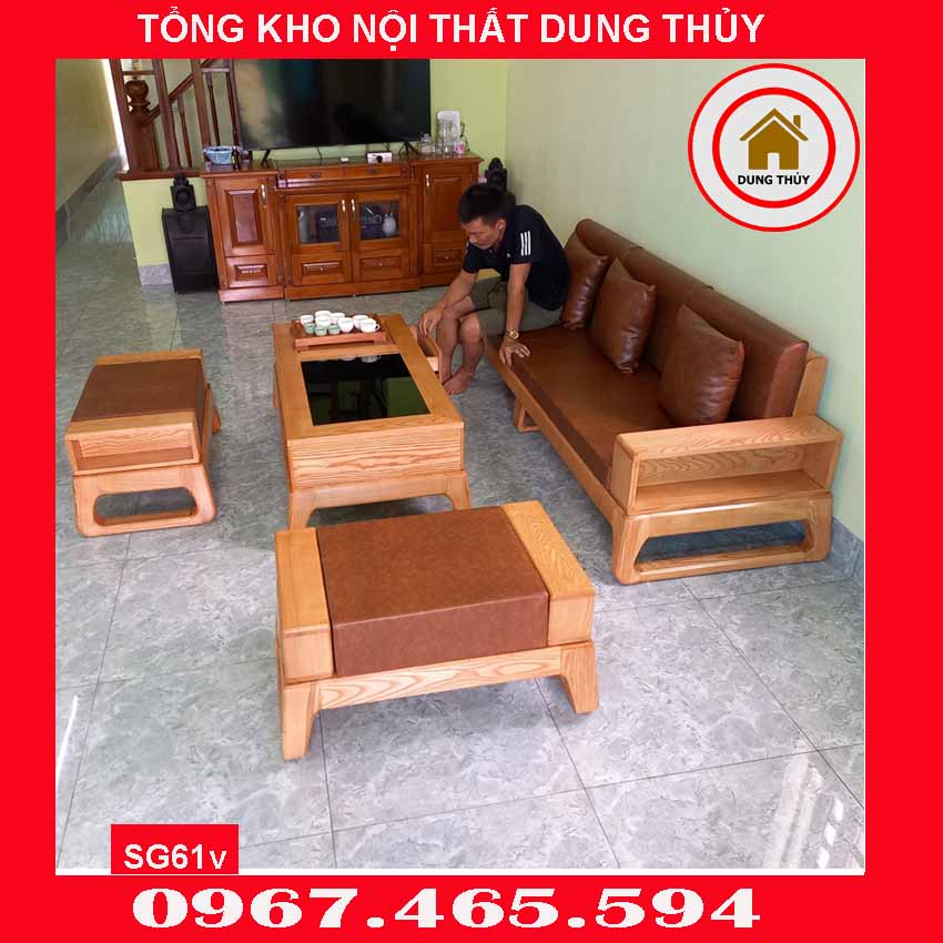 bàn ghế sofa gỗ phòng khách tỉnh Bắc Giang