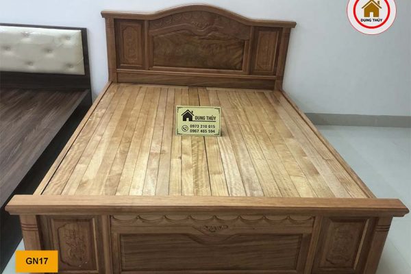 Giường ngủ mặt nan kiểu truyền thống gỗ đinh hương GN17