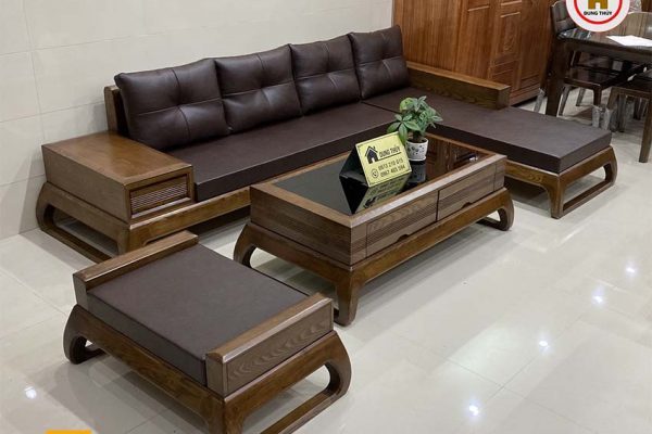 Bộ ghế sofa chân vòng choãi gỗ sồi Nga SG74