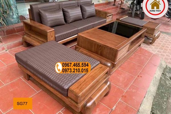 Bộ ghế sofa đùi gà gỗ sồi Nga SG77