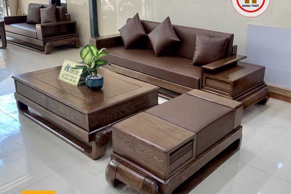 bộ sofa văng đùi gà gỗ sồi Nga SG77