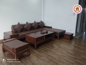 mẫu sofa gỗ góc chữ L đẹp