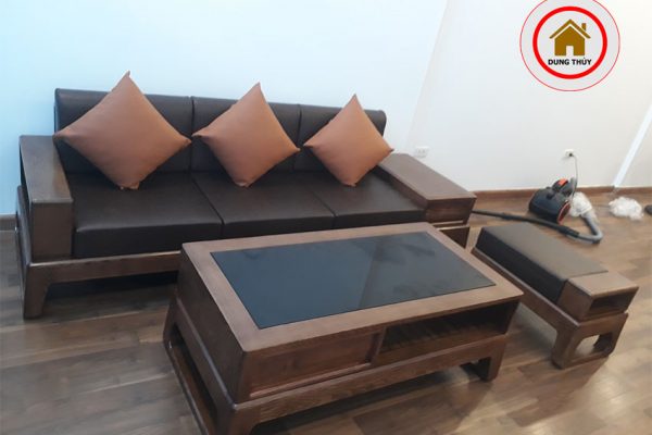 ghế sofa gỗ phòng khách cho chung cư