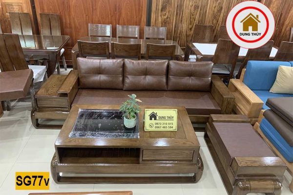 sofa văng đùi gà gỗ sồi SG77v