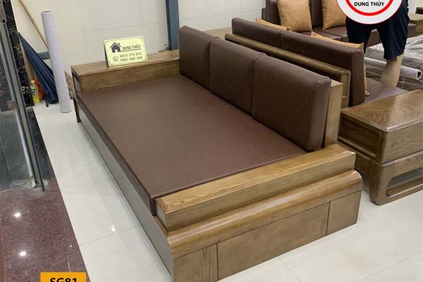 Ghế sofa văng đơn gỗ sồi Nga SG81
