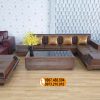 Bộ ghế sofa góc chữ L chân thuyền gỗ sồi Nga SG78