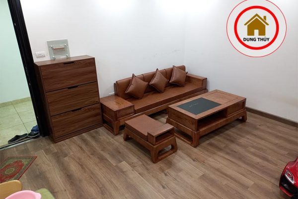 sofa gỗ 3 món