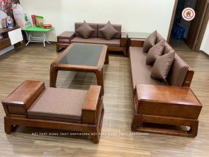 sofa gỗ Hoàng Mai chất3