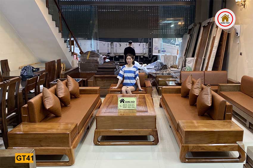 ghế đối gỗ hương xám GT41