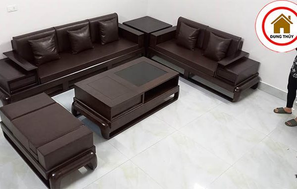 sofa 2 văng đùi gà gỗ sồi Nga5