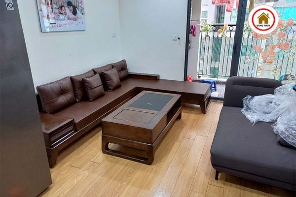 sofa góc L chân quỳ 3