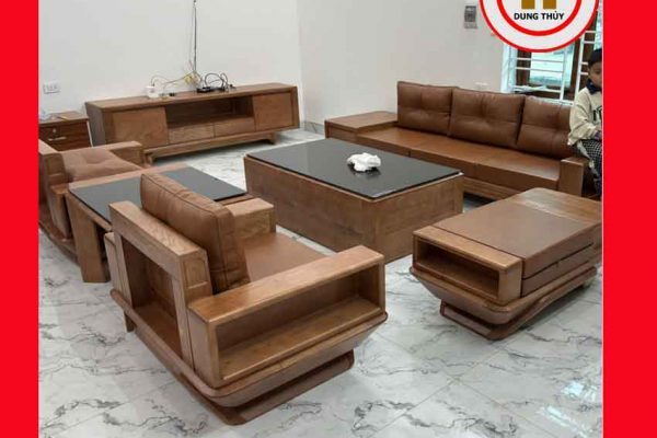 Bộ ghế sofa đối phi thuyền gỗ sồi Nga ansinh 2