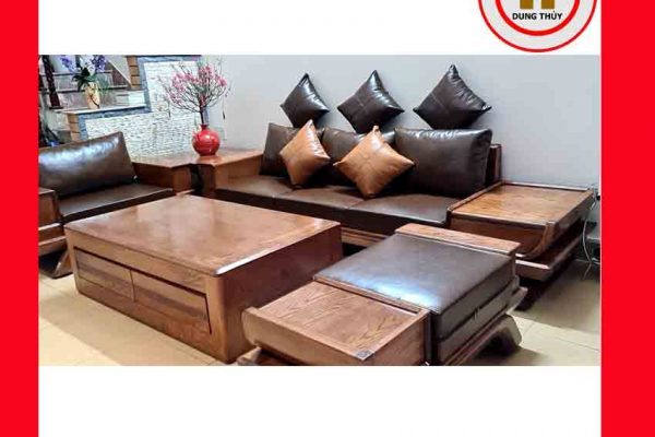 Bộ ghế sofa 2 văng phi thuyền gỗ sồi Nga SG91 2024 2