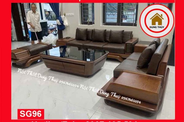 Sofa 2 văng kim cương gỗ sồi Nga SG96 3