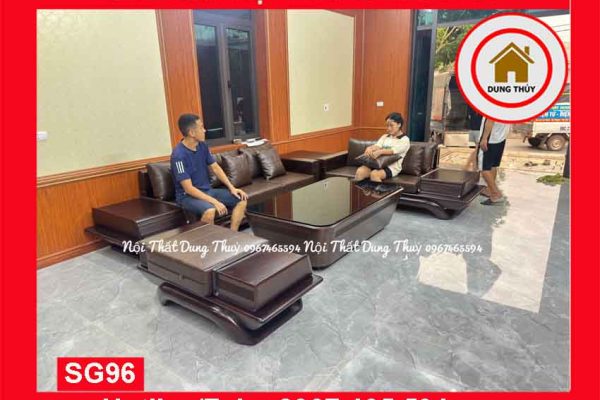 Sofa 2 văng kim cương gỗ sồi Nga SG96 4