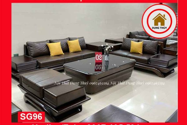 Sofa 2 văng kim cương gỗ sồi Nga SG96 4