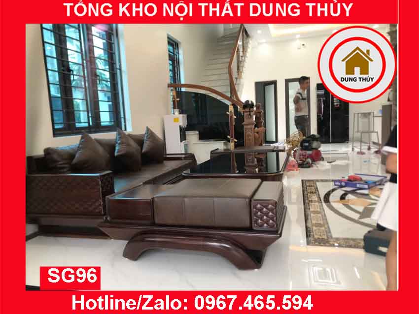 Sofa 2 văng kim cương gỗ sồi Nga SG96