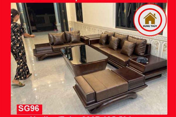 Sofa 2 văng kim cương gỗ sồi Nga SG96