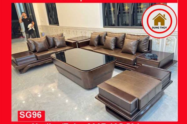 Sofa 2 văng kim cương gỗ sồi Nga SG96