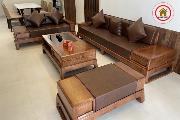 mẫu sofa 2 văng chân quỳ đẹp