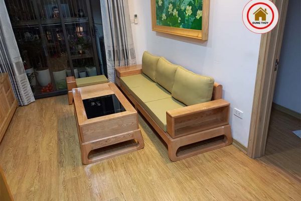 sofa văng 3 món gỗ sồi Gia Lâm