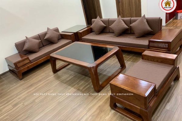 sofa gỗ Hoàng Mai chất3