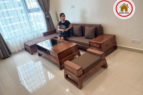 sofa gỗ Vin Smart City đẹp