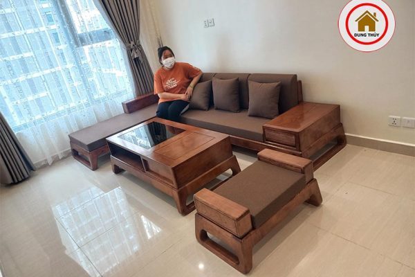 sofa gỗ Vin Smart City đẹp